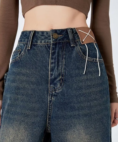 Vipoa(ヴィポア)の「ビンテージウォッシュデザインワイドデニム(デニムパンツ・レディース・ブルー・MEDIUM/LARGE)」の22枚目の写真