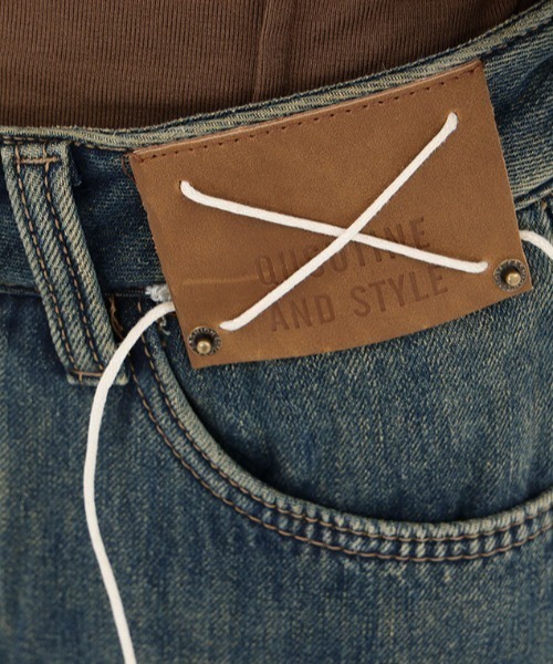 Vipoa(ヴィポア)の「ビンテージウォッシュデザインワイドデニム(デニムパンツ・レディース・ブルー・MEDIUM/LARGE)」の3枚目の写真