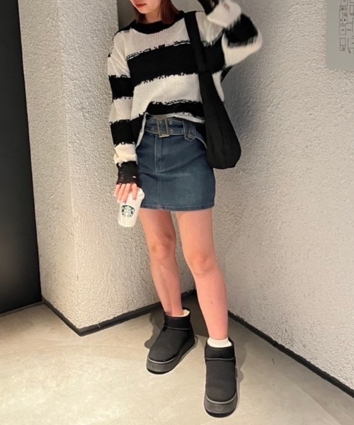 nemne store(ネンネストア)の「【Ne/Flim】ムートンショートブーツ(ブーツ・レディース・キャメル/ブラック/グレー・MEDIUM/LARGE/SMALL)」の9枚目の写真