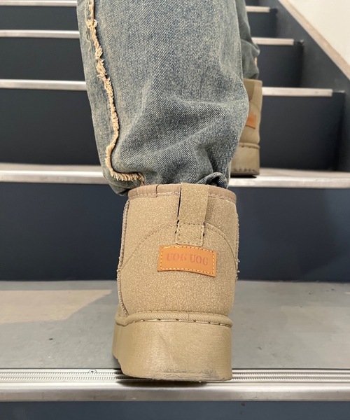nemne store(ネンネストア)の「【Ne/Flim】ムートンショートブーツ(ブーツ・レディース・キャメル/ブラック/グレー・MEDIUM/LARGE/SMALL)」の12枚目の写真