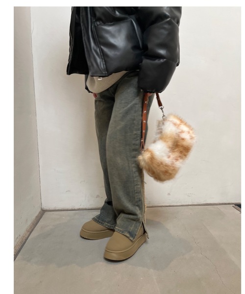 nemne store(ネンネストア)の「【Ne/Flim】ムートンショートブーツ(ブーツ・レディース・キャメル/ブラック/グレー・MEDIUM/LARGE/SMALL)」の15枚目の写真