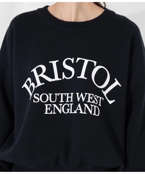 Settimissimo（セッティミッシモ）の「スエットライク 綿混ロゴニット プルオーバー ショート 長袖（ニット/セーター・レディース・ブラック/アイボリー・FREE）」の17枚目の写真