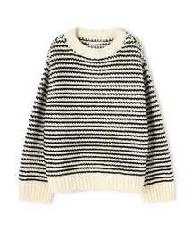 GALERIE VIE | ファインウールボーダー クルーネックプルオーバー(ニット/セーター)