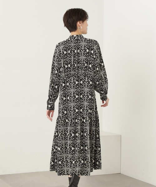 N.（N. Natural Beauty Basic）（エヌエヌナチュラルビューティーベーシック）の「【S Size Line】◆タイルプリントワンピース（ワンピース・レディース・ホワイト系その他/ブラック系その他・SMALL/MEDIUM）」の19枚目の写真