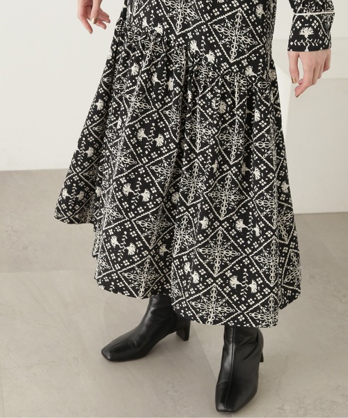 N.（N. Natural Beauty Basic）（エヌエヌナチュラルビューティーベーシック）の「【S Size Line】◆タイルプリントワンピース（ワンピース・レディース・ホワイト系その他/ブラック系その他・SMALL/MEDIUM）」の21枚目の写真