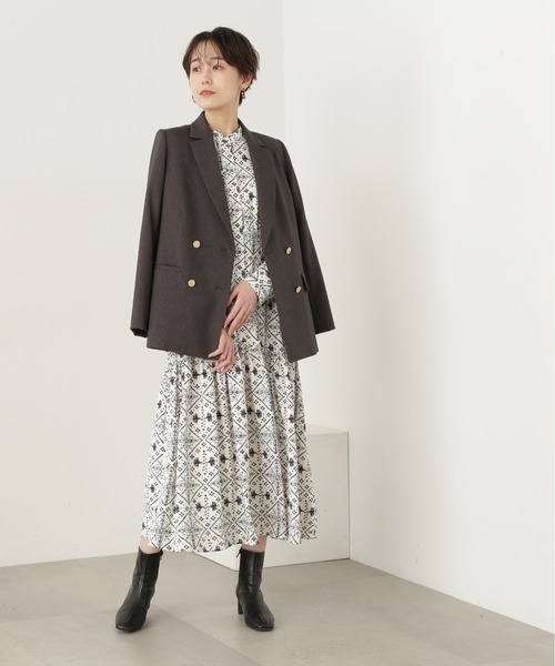 N.（N. Natural Beauty Basic）（エヌエヌナチュラルビューティーベーシック）の「【S Size Line】◆タイルプリントワンピース（ワンピース・レディース・ホワイト系その他/ブラック系その他・SMALL/MEDIUM）」の7枚目の写真