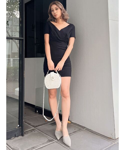 GYDA（ジェイダ）の「gydaモチーフサークル バッグ（ハンドバッグ・レディース・ブラック/オフホワイト・FREE）」の4枚目の写真