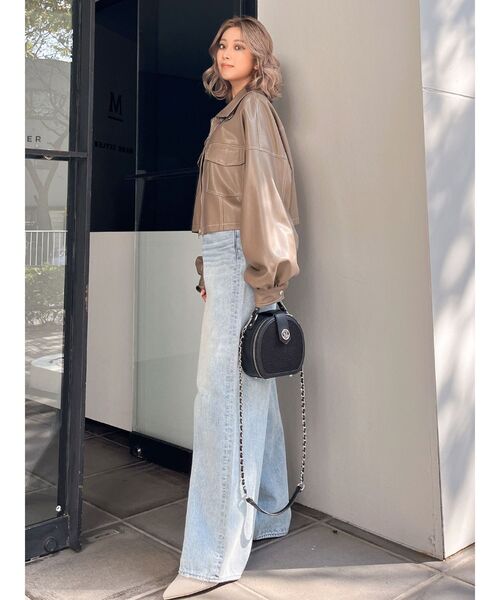 GYDA（ジェイダ）の「gydaモチーフサークル バッグ（ハンドバッグ・レディース・ブラック/オフホワイト・FREE）」の6枚目の写真