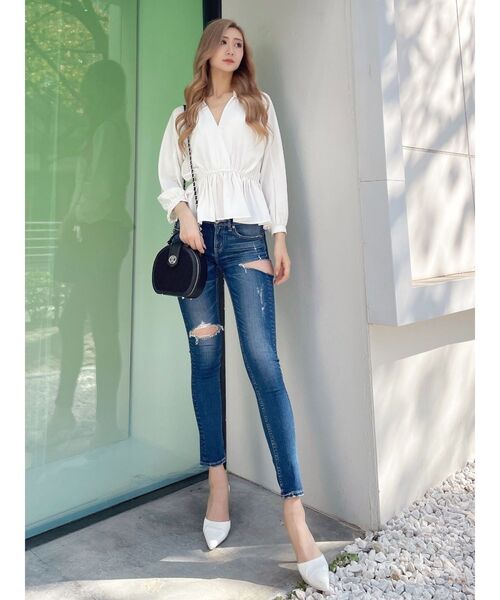 GYDA（ジェイダ）の「gydaモチーフサークル バッグ（ハンドバッグ・レディース・ブラック/オフホワイト・FREE）」の8枚目の写真