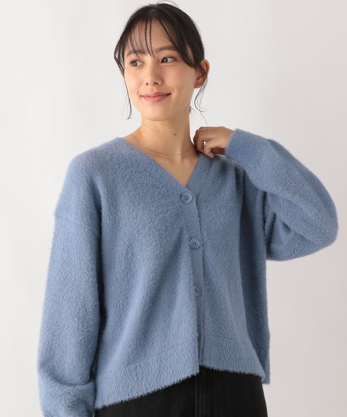 GLOBAL WORK（グローバルワーク）の「ラメフェザーショートVネック