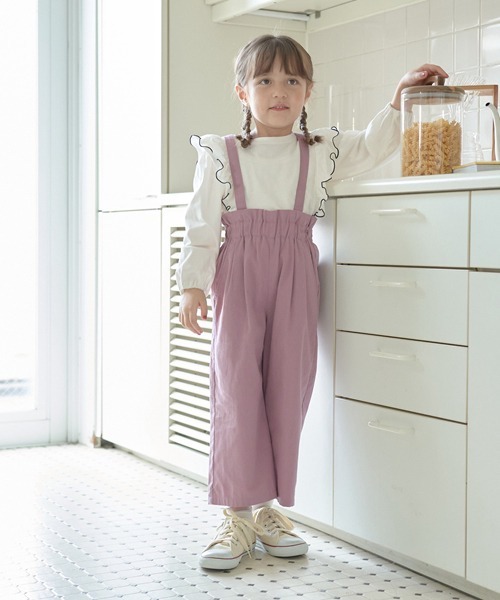 Lycee mine(リセマイン)の「【型崩れしないやわらかコットン】前後どっちでもOK!フリル長袖Tシャツ(Tシャツ/カットソー・キッズ・エメラルド/ネイビー/ライトピンク/トップグレー/サックスブルー/オフホワイト・100cm/120cm/150cm/110cm/130cm/140cm)」の12枚目の写真