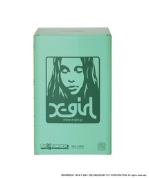 X-girl（エックスガール）の「BE@RBRICK X-girl CLEAR GREEN 100