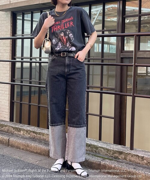 GOOD ROCK SPEED（グッドロックスピード）の「【GOOD ROCK SPEED/グッドロックスピード】MICHAEL JACKSON Tシャツ（Tシャツ/カットソー・レディース・チャコールグレー・FREE）」の3枚目の写真