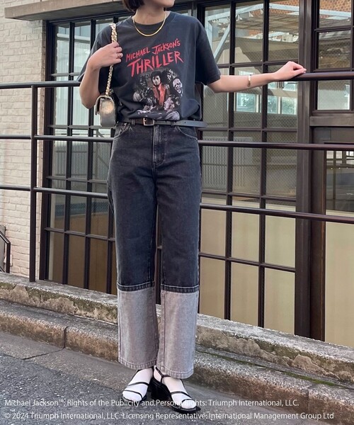 GOOD ROCK SPEED（グッドロックスピード）の「【GOOD ROCK SPEED/グッドロックスピード】MICHAEL JACKSON Tシャツ（Tシャツ/カットソー・レディース・チャコールグレー・FREE）」の5枚目の写真