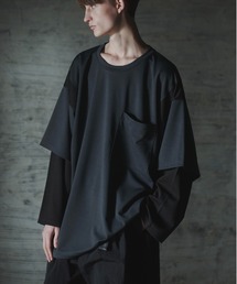 蒼*風様 INTER FACTORY 長袖Tシャツ MEDIUM チャコールグレ オーバーラップサークル クレリックシャツ（カジュアルシャツ