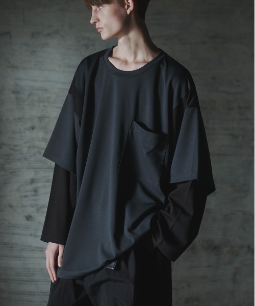 【セール】SWITCHING LAYERED CUTSEW - 切替レイヤードカットソー（Tシャツ/カットソー）｜DOOPZ（ドープス）