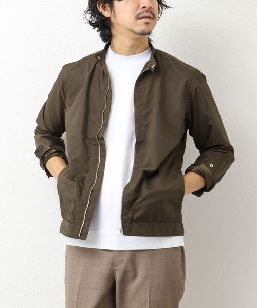 NOLLEY’S（ノーリーズ）の「【小松マテーレ/LIMONTA】ナイロンライダースシャツ（シャツ/ブラウス・メンズ・ブラウン/ブラック/オリーブ/ネイビー・XL/S/M/L）」の6枚目の写真