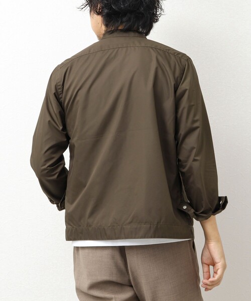 NOLLEY’S（ノーリーズ）の「【小松マテーレ/LIMONTA】ナイロンライダースシャツ（シャツ/ブラウス・メンズ・ブラウン/ブラック/オリーブ/ネイビー・XL/S/M/L）」の8枚目の写真