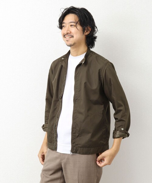 NOLLEY’S（ノーリーズ）の「【小松マテーレ/LIMONTA】ナイロンライダースシャツ（シャツ/ブラウス・メンズ・ブラウン/ブラック/オリーブ/ネイビー・XL/S/M/L）」の10枚目の写真