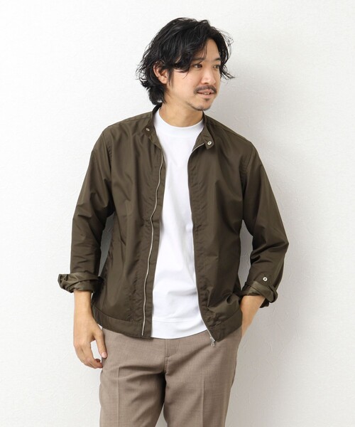 NOLLEY’S（ノーリーズ）の「【小松マテーレ/LIMONTA】ナイロンライダースシャツ（シャツ/ブラウス・メンズ・ブラウン/ブラック/オリーブ/ネイビー・XL/S/M/L）」の11枚目の写真