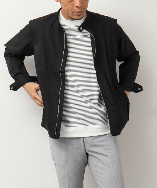 NOLLEY’S（ノーリーズ）の「【小松マテーレ/LIMONTA】ナイロンライダースシャツ（シャツ/ブラウス・メンズ・ブラウン/ブラック/オリーブ/ネイビー・XL/S/M/L）」の15枚目の写真