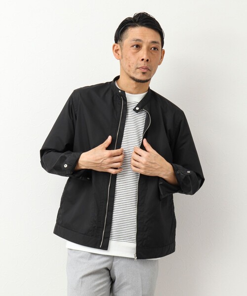 NOLLEY’S（ノーリーズ）の「【小松マテーレ/LIMONTA】ナイロンライダースシャツ（シャツ/ブラウス・メンズ・ブラウン/ブラック/オリーブ/ネイビー・XL/S/M/L）」の16枚目の写真