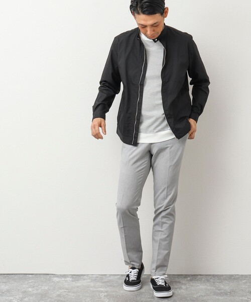 NOLLEY’S（ノーリーズ）の「【小松マテーレ/LIMONTA】ナイロンライダースシャツ（シャツ/ブラウス・メンズ・ブラウン/ブラック/オリーブ/ネイビー・XL/S/M/L）」の19枚目の写真