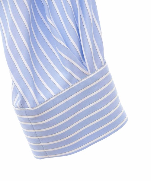 31 Sons de mode（トランテアン　ソン　ドゥ　モード）の「２ＷＡＹボウタイクロップドシャツ（シャツ/ブラウス・レディース・ライトグリーン/サックスブルー/オフホワイト・36）」の14枚目の写真