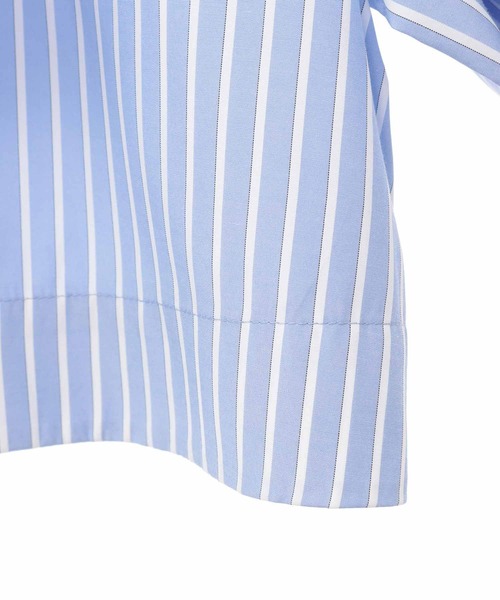 31 Sons de mode（トランテアン　ソン　ドゥ　モード）の「２ＷＡＹボウタイクロップドシャツ（シャツ/ブラウス・レディース・ライトグリーン/サックスブルー/オフホワイト・36）」の15枚目の写真