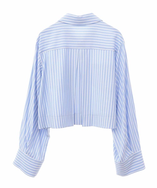 31 Sons de mode（トランテアン　ソン　ドゥ　モード）の「２ＷＡＹボウタイクロップドシャツ（シャツ/ブラウス・レディース・ライトグリーン/サックスブルー/オフホワイト・36）」の17枚目の写真