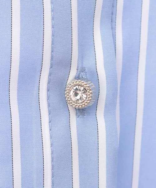 31 Sons de mode（トランテアン　ソン　ドゥ　モード）の「２ＷＡＹボウタイクロップドシャツ（シャツ/ブラウス・レディース・ライトグリーン/サックスブルー/オフホワイト・36）」の18枚目の写真