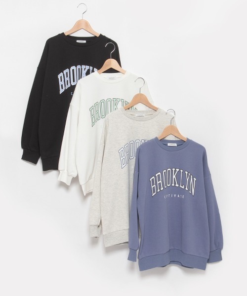 LOVETOXIC（ラブトキシック）の「カレッジルーズプルオーバー（スウェット・キッズ・オフホワイト/ブラック/ライラック/ライトグレー・S/M/L）」の8枚目の写真