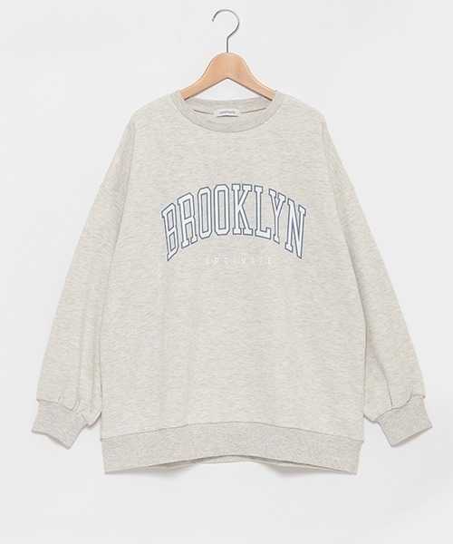 LOVETOXIC（ラブトキシック）の「カレッジルーズプルオーバー（スウェット・キッズ・オフホワイト/ブラック/ライラック/ライトグレー・S/M/L）」の7枚目の写真