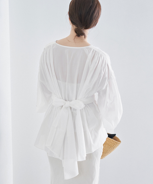 IENA（イエナ）の「シフォンドビーカシュクールブラウス（シャツ