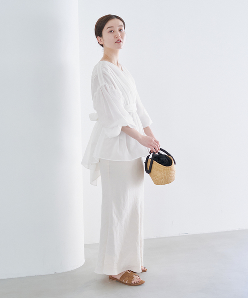 美品✨イエナ 2024SS カシュクールブラウス ウエストリボン