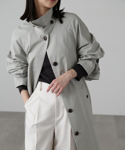 FREE'S MART（フリーズマート）の「2WAYスタンドカラーコート（トレンチコート・レディース・グレー/ベージュ/ベージュ系その他・SMALL/MEDIUM）」の12枚目の写真