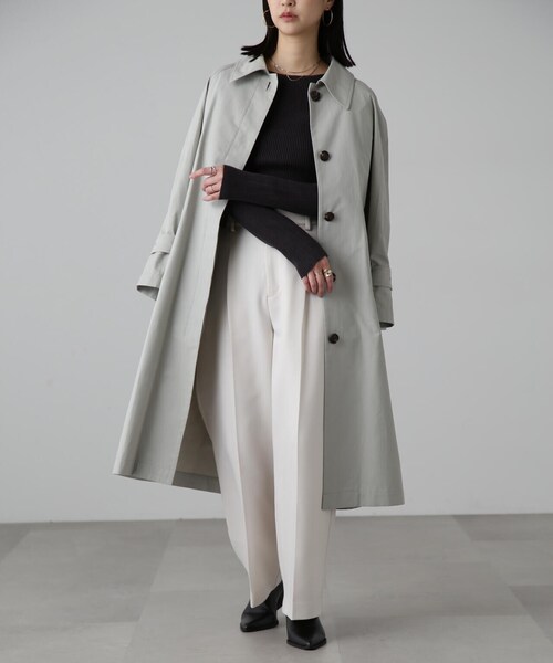 FREE'S MART（フリーズマート）の「2WAYスタンドカラーコート（トレンチコート・レディース・グレー/ベージュ/ベージュ系その他・SMALL/MEDIUM）」の21枚目の写真