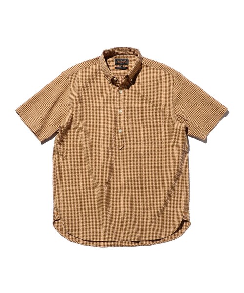 BEAMS＋ XL ビームスプラス プルオーバー シアサッカーシャツ BEAMS+ シャツ BEAMS PLUS / インディゴ シアサッカー ブル