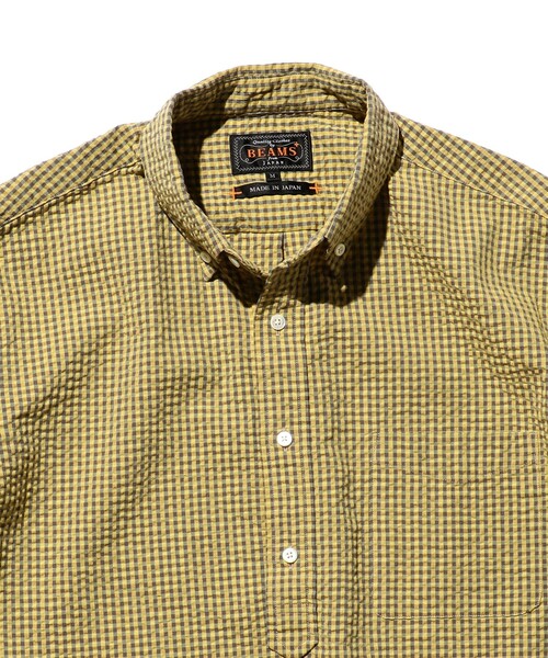 BEAMS＋ XL ビームスプラス プルオーバー シアサッカーシャツ BEAMS+ シャツ BEAMS PLUS / インディゴ シアサッカー ブル