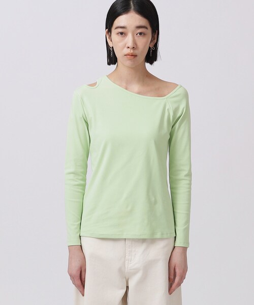 GALLEST（ギャレスト）の「アシンメトリ―カットアウトトップス（Tシャツ/カットソー・レディース・ホワイト系/ブラック/ライトグリーン・38）」の19枚目の写真