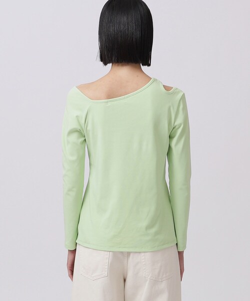 GALLEST（ギャレスト）の「アシンメトリ―カットアウトトップス（Tシャツ/カットソー・レディース・ホワイト系/ブラック/ライトグリーン・38）」の17枚目の写真