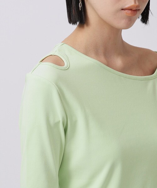 GALLEST（ギャレスト）の「アシンメトリ―カットアウトトップス（Tシャツ/カットソー・レディース・ホワイト系/ブラック/ライトグリーン・38）」の15枚目の写真