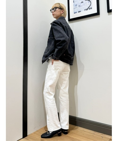 SOMETHING(サムシング)の「SOMETHING(サムシング)【レディース】「ELSA」スタンダードストレートパンツ(デニムパンツ・レディース・ホワイト・26inch/27inch/28inch/29inch/30inch/25inch)」の7枚目の写真