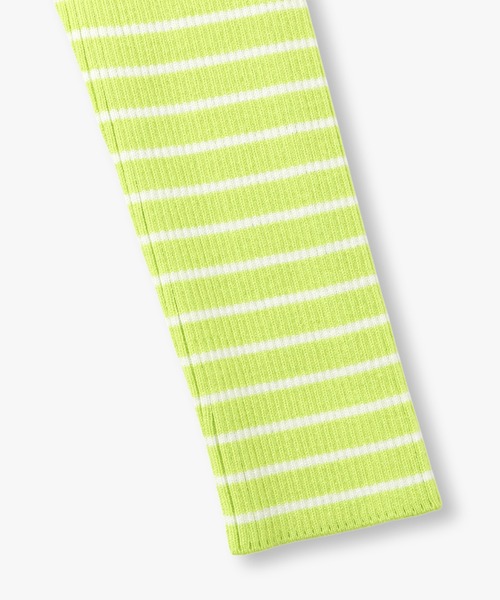 ANNA SUI NYC(アナ スイ エヌ ワイ シー)の「ANNA SUI NYC ボーダーニットショートワンピース(ワンピース・レディース・ブラック/ライム/パープル・FREE)」の5枚目の写真