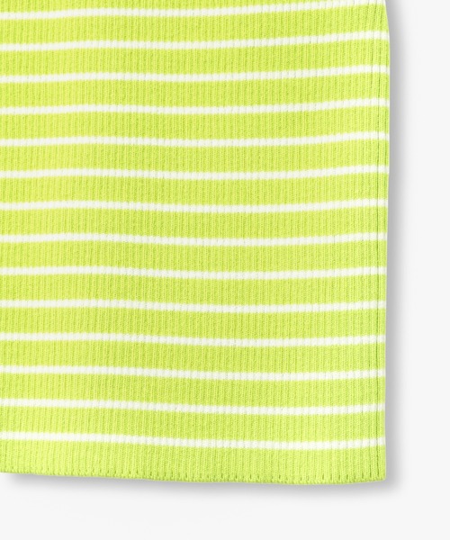 ANNA SUI NYC(アナ スイ エヌ ワイ シー)の「ANNA SUI NYC ボーダーニットショートワンピース(ワンピース・レディース・ブラック/ライム/パープル・FREE)」の6枚目の写真