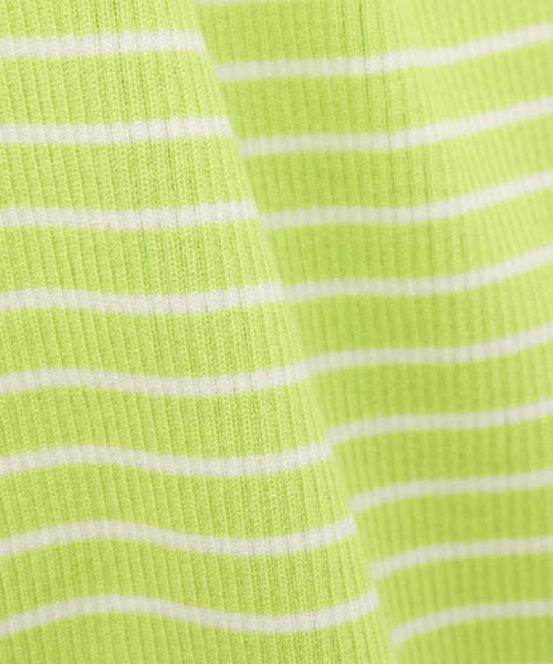 ANNA SUI NYC(アナ スイ エヌ ワイ シー)の「ANNA SUI NYC ボーダーニットショートワンピース(ワンピース・レディース・ブラック/ライム/パープル・FREE)」の7枚目の写真