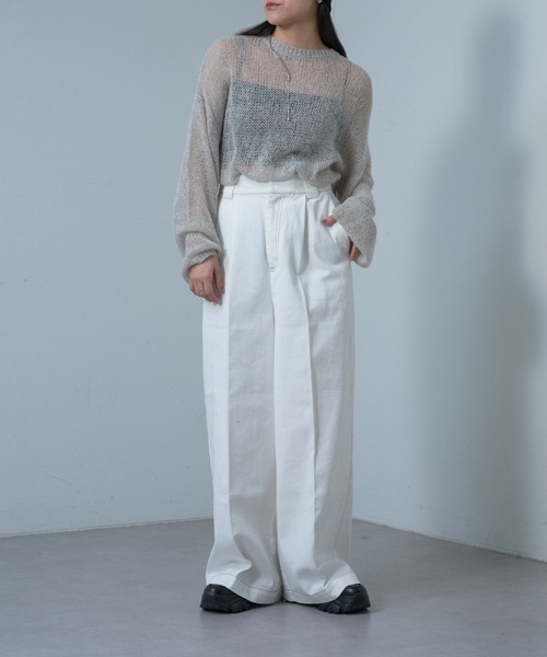 COLONY 2139（コロニートゥーワンスリーナイン）の「ワイドレッグチノパンツ（チノパンツ・レディース・ホワイト/キャメル/ブラック・SMALL/MEDIUM）」の17枚目の写真