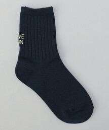 coen | 配色ロゴ刺繍リブソックス(ソックス/靴下)
