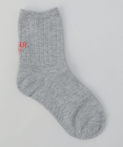 coen（コーエン）の「配色ロゴ刺繍リブソックス（ソックス/靴下・レディース・オフホワイト/ブラック/グレー/ダークグレー/ネイビー・FREE）」の4枚目の写真