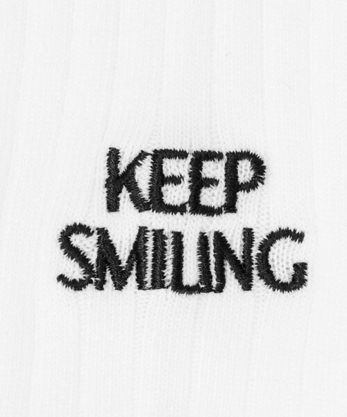 coen（コーエン）の「配色ロゴ刺繍リブソックス（ソックス/靴下・レディース・オフホワイト/ブラック/グレー/ダークグレー/ネイビー・FREE）」の7枚目の写真